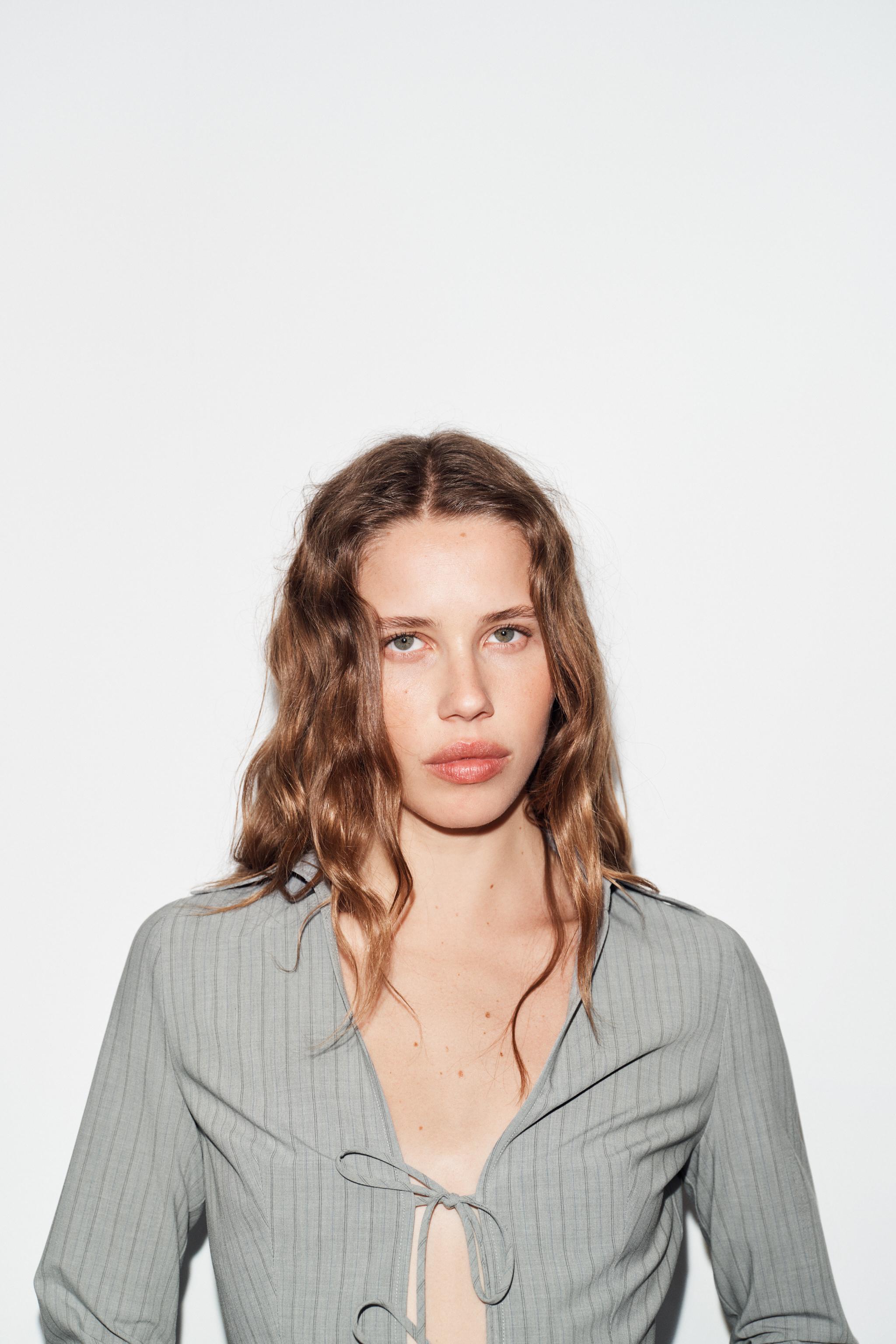 CHEMISE À RAYURES AVEC LIENS